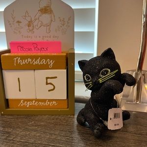 Bath and Body Works Hanging Black Sparkly Halloween Cat for Candle